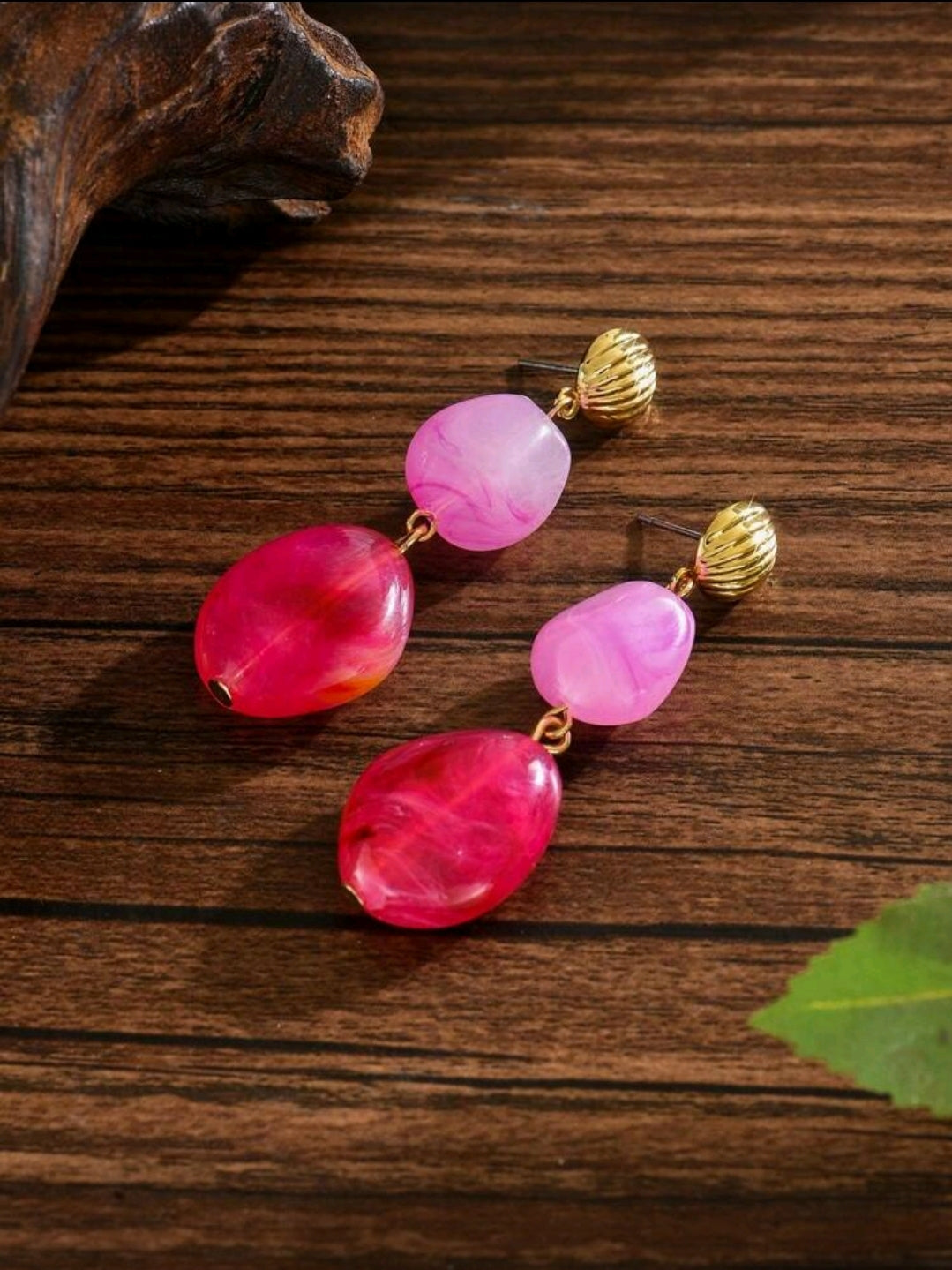 Pink Beaded earrings