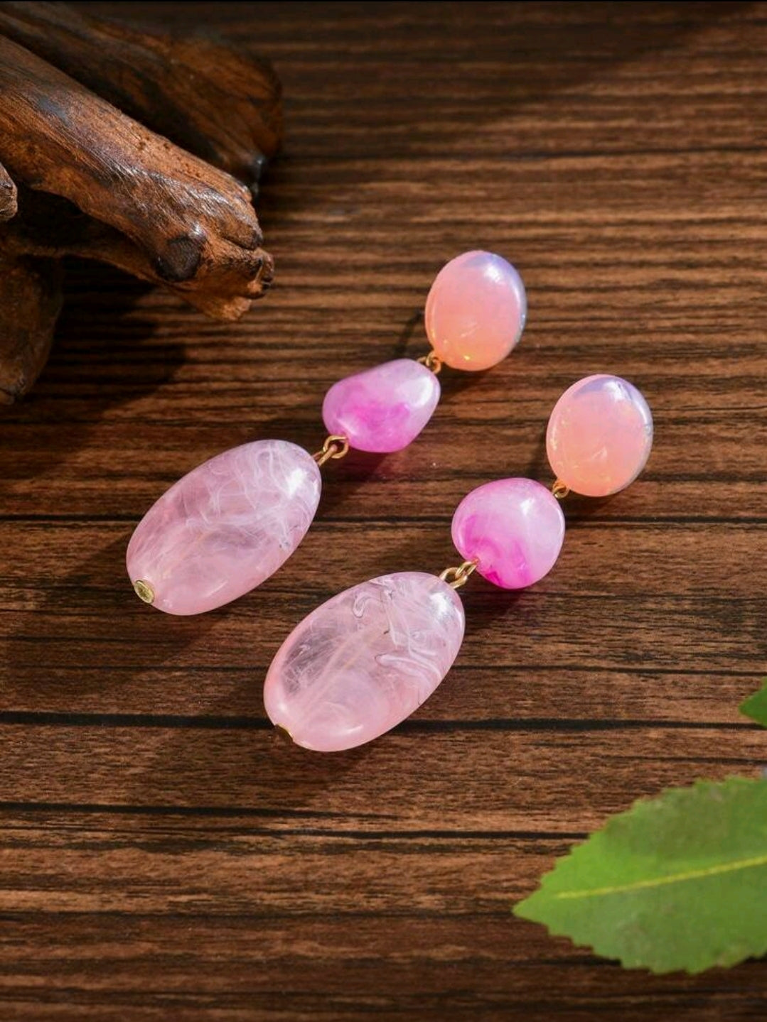 Pink Beaded earrings