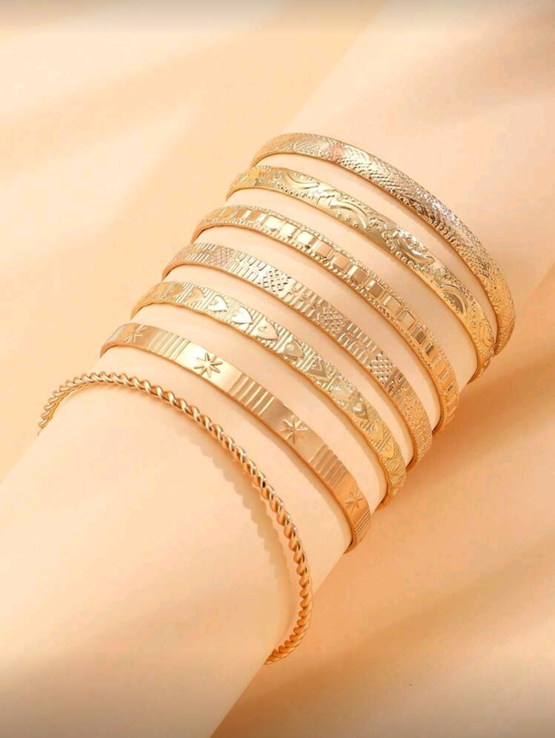 7pcs Golden bangles set