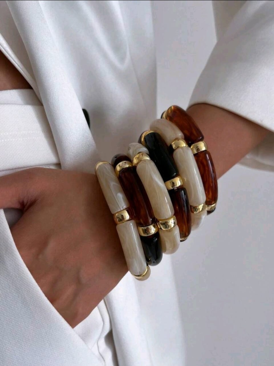 Brown Acrylic Bangles