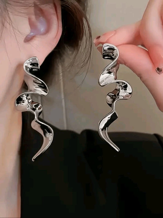 Irregular Silver earrings