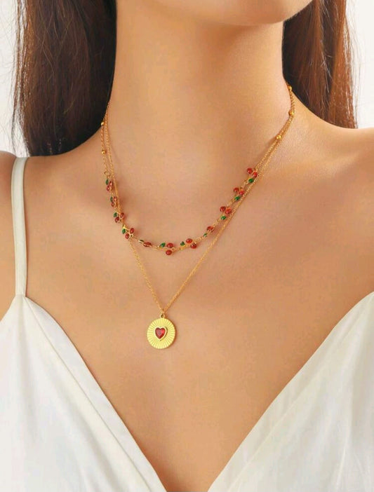 Layered Cherry Necklace