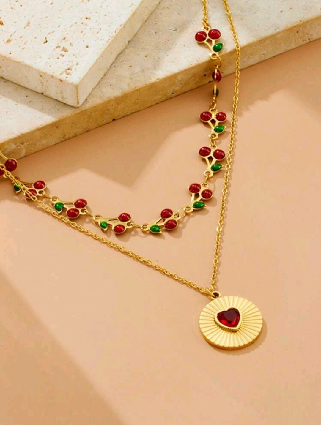 Layered Cherry Necklace