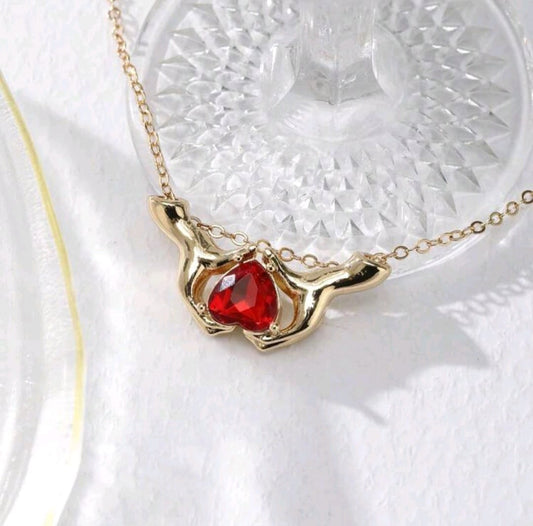 2 Hands Heart Necklace