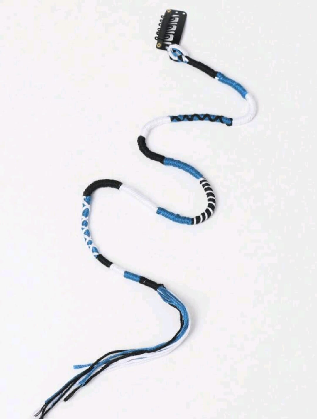 Blue Clip in Hair Wrap