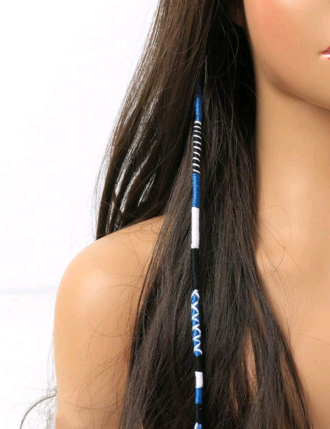 Blue Clip in Hair Wrap