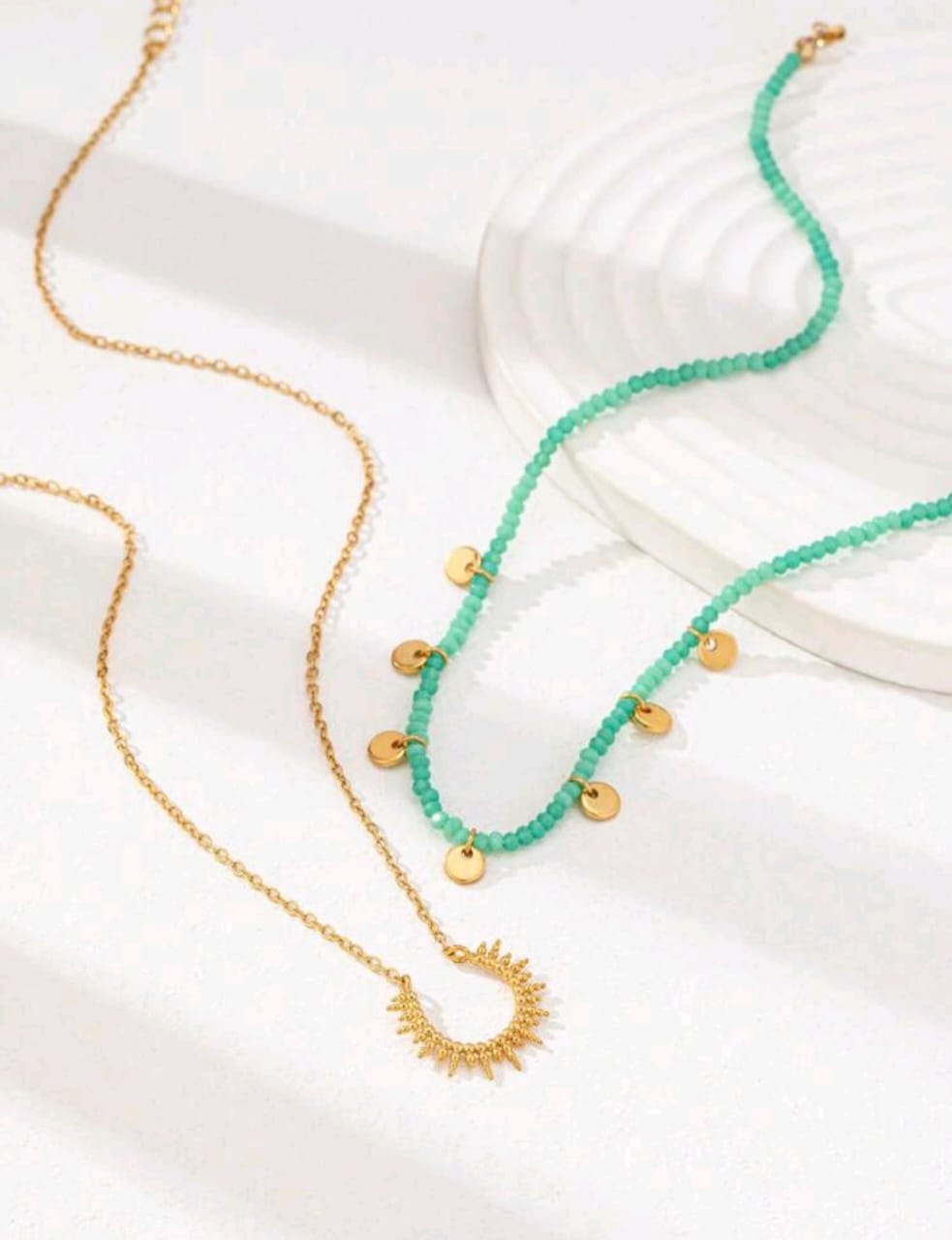 Turquoise beaded necklace
