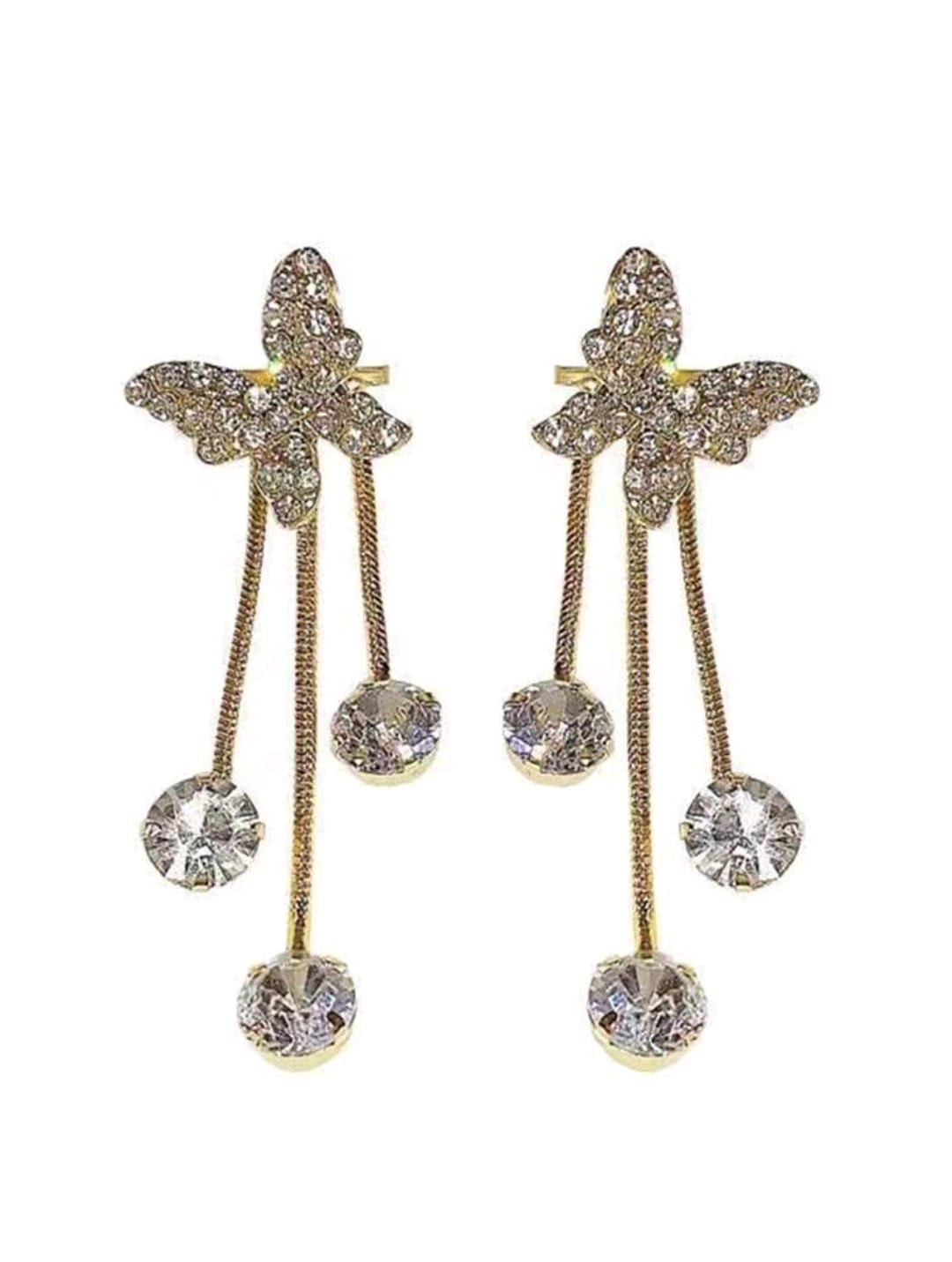 Butterfly stone earrings