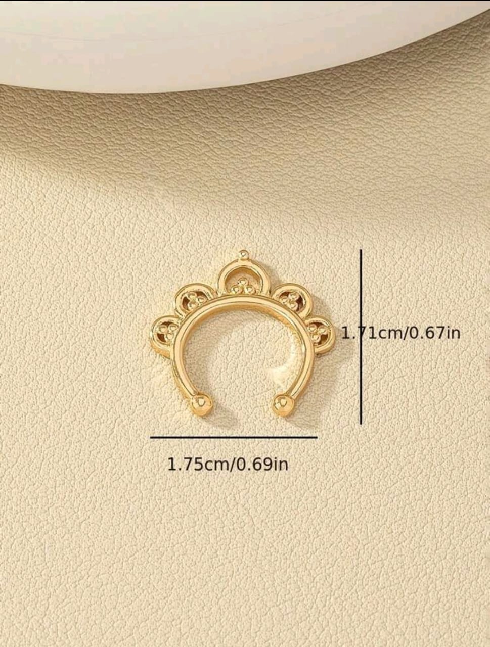 Fake Golden Septum Nose ring