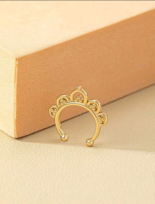 Fake Golden Septum Nose ring