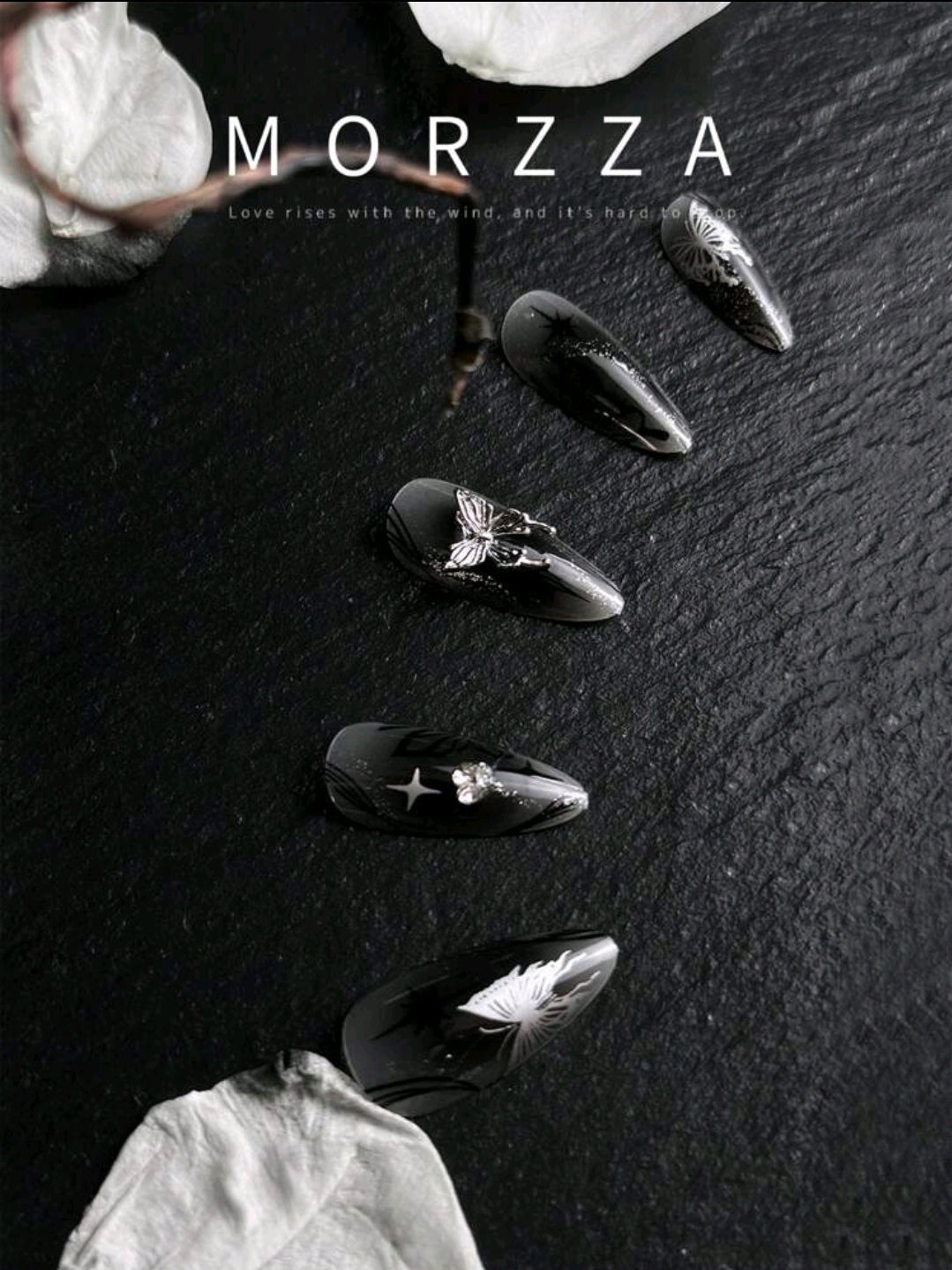 Black gothic nails